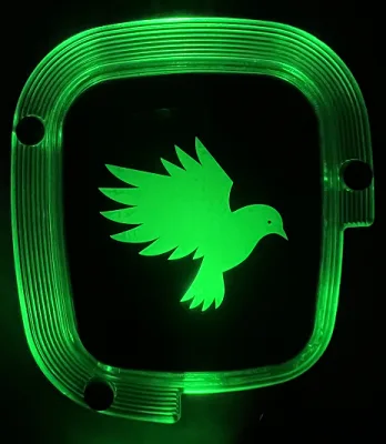 Auricular personalizado con logotipo iluminado en verde